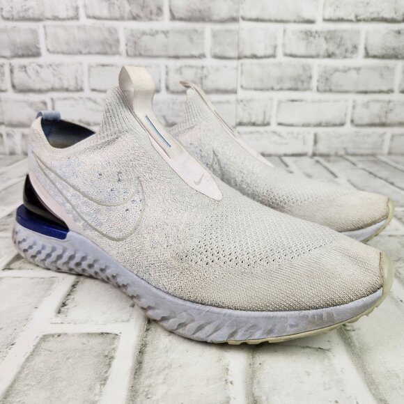 Nike Epic Phantom React Flyknit Men's Size 12 White Athletic Running Gym Sneaker - Picture 1 of 9